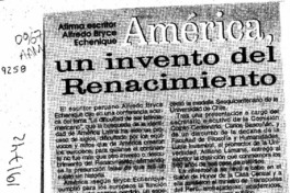 América, un invento del renacimiento  [artículo].