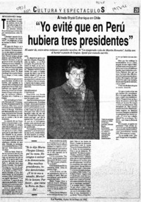 "Yo evité que en Perú hubiera tres presidentes"  [artículo] María Eugenia Meza.