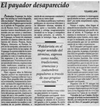 El payador desaparecido