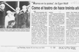 Como el teatro de hace treinta años  [artículo].