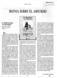 Ironía sobre el absurdo  [artículo] Diego Muñoz Valenzuela.