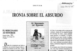 Ironía sobre el absurdo  [artículo] Diego Muñoz Valenzuela.