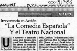 "La Comedia española" y el teatro nacional  [artículo].