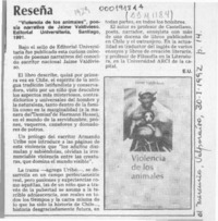 Violencia de los animales  [artículo] E. U.