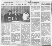 Volodia Teitelboim el político y escritor  [artículo].