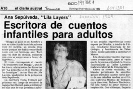 Escritora de cuentos infantiles para adultos  [artículo].
