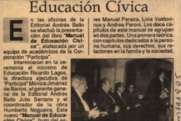 Educación cívica  [artículo].