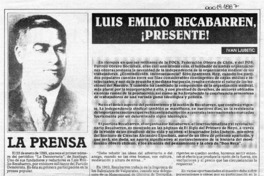 Luis Emilio Recabarren, presente!  [artículo] Iván Ljubetic.