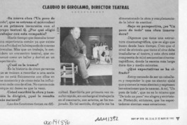 Claudio Di Girolamo, director teatral