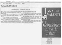 Lanzarán "25 años de críticas"