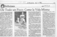 De todo un poco, como la vida misma  [artículo] María Eugenia Fontecilla.