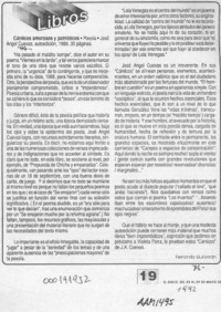 Cánticos amorosos y patrióticos  [artículo] Fernando Quilodrán.