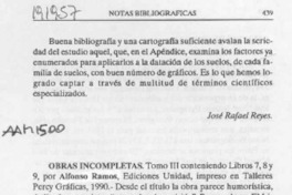 Obras incompletas  [artículo] José Rafael Reyes Reyes.