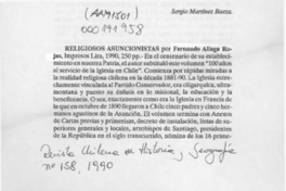 Religiosos asuncionistas  [artículo] José Rafael Reyes.
