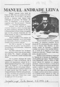 Manuel Andrade Leiva  [artículo].
