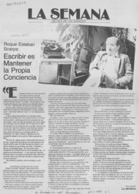 Escribir es mantener la propia conciencia