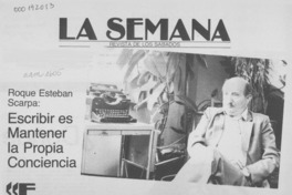 Escribir es mantener la propia conciencia