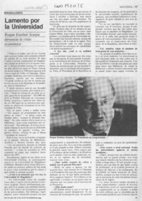 Lamento por la Universidad  [artículo] G. M.