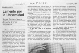 Lamento por la Universidad  [artículo] G. M.