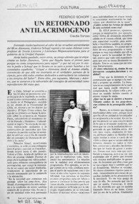 Un retornado antilacrimógeno  [artículo] Claudia Donoso.