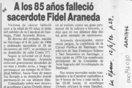 A los 85 años falleció sacerdote Fidel Araneda  [artículo].