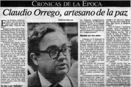 Claudio Orrego, artesano de la paz