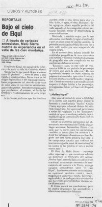 Bajo el cielo de Elqui  [artículo] Jaime Quezada.