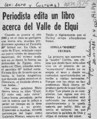 Periodista edita un libro acerca del Valle de Elqui  [artículo].