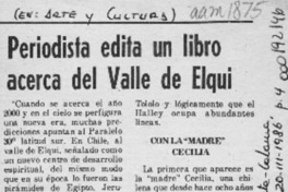Periodista edita un libro acerca del Valle de Elqui  [artículo].