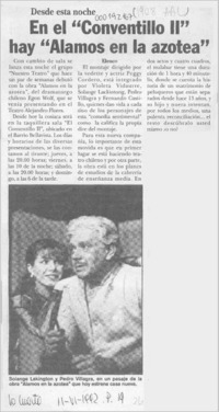 En el "Conventillo II" hay "Alamos en la azotea"  [artículo].