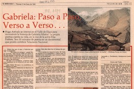 Gabriela, paso a paso, verso a verso --