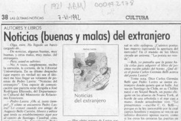 Noticias (buenas y malas) del extranjero  [artículo] Filebo.