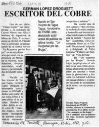 Escritor del cobre  [artículo].