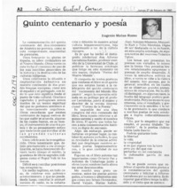 Quinto centenario y poesía  [artículo] Eugenio Matus Romo.