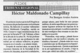 Héctor Maldonado Campillay  [artículo] Benigno Avalos Ansieta.