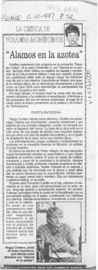 "Alamos en la azotea"  [artículo] Yolanda Montecinos.