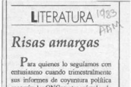 Risas amargas  [artículo] L. B.