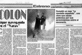 Colón sigue navegando en el "Varas"  [artículo] Leopoldo Pulgar I.