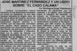 José Martínez Fernández y un libro sobre "el caso Calama"  [artículo] Wellington Rojas Valdebenito.