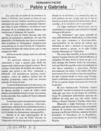 Pablo y Gabriela  [artículo] Fernando Pacer.