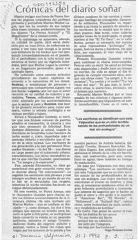 Crónicas del diario soñar  [artículo] Hugo Rolando Cortés.