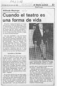 Cuando el teatro es una forma de vida  [artículo].