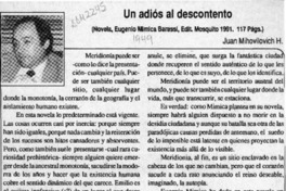 Un adiós al descontento  [artículo] Juan Mihovilovic H.