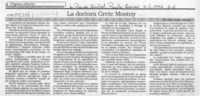 La doctora Grete Mostny  [artículo] Luis Godoy Gómez.