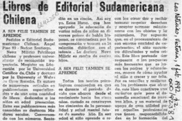 Libros de Editorial Sudamericana Chilena  [artículo].