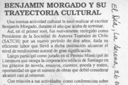 Benjamín Morgado y su trayectoria cultural  [artículo] M. C.