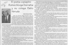 El poeta copiapino Romeo Murga y su colega Pablo Neruda  [artículo] Oriel Alvarez Gómez.