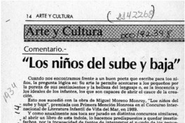 "Los niños del sube y baja"  [artículo] Enrique Skinner Zavala.