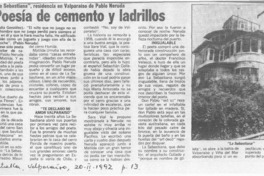 Poesía de cemento y ladrillos  [artículo].