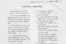 Entrevista a Isolda Pradel  [artículo].
